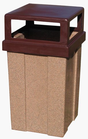 40 gal receptacle-rain shield top